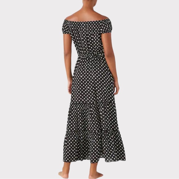 Kate Spade Lia Dot Off The Shoulder Cover Up Maxi Dress - Picture 2 of 14